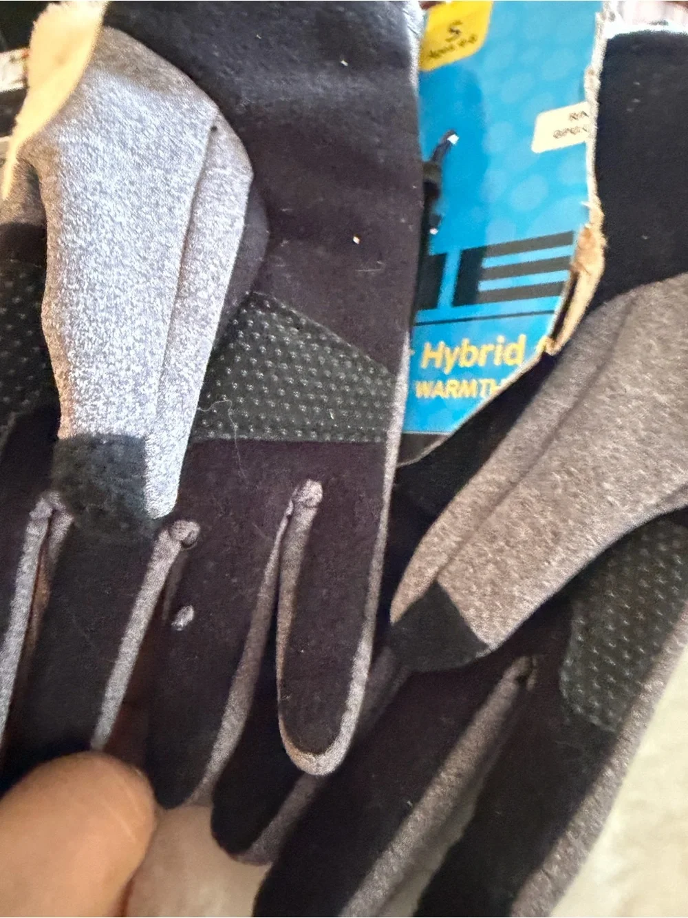 Head Gray Pink Kids Mittens